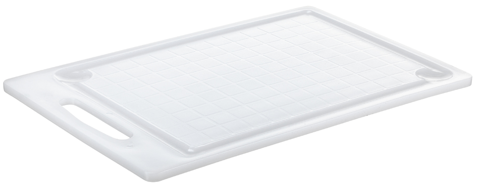plast team Planche à découper avec rainure à jus, blanc