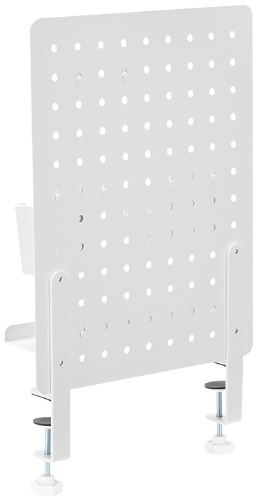 Organiseur de bureau avec panneau perforé (montage vertical)