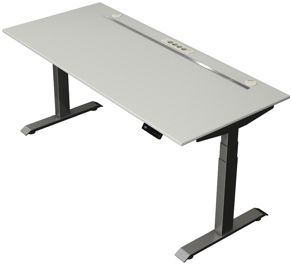 kerkmann Rangement pour bureau assis-debout Move 3, blanc pour tables à partir de 1.400 mm de largeur acier blanc