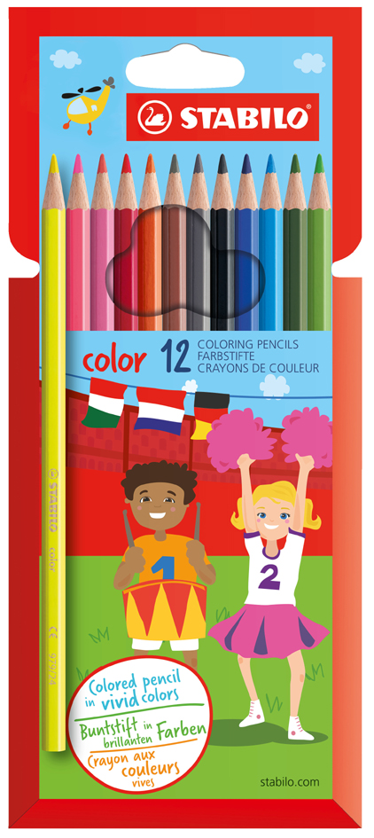 STABILO Crayons de couleur color, hexagonal, étui de 12