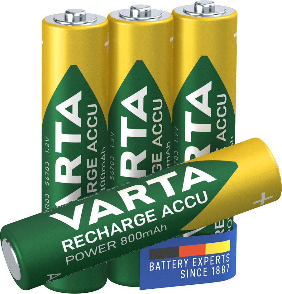 VARTA Pile NiMH 'Rechargeable Accu', Micro (AAA), 800 mAh