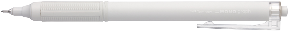 TOMBOW Stylo à bille rétractable 'MONO graph Lite', blanc