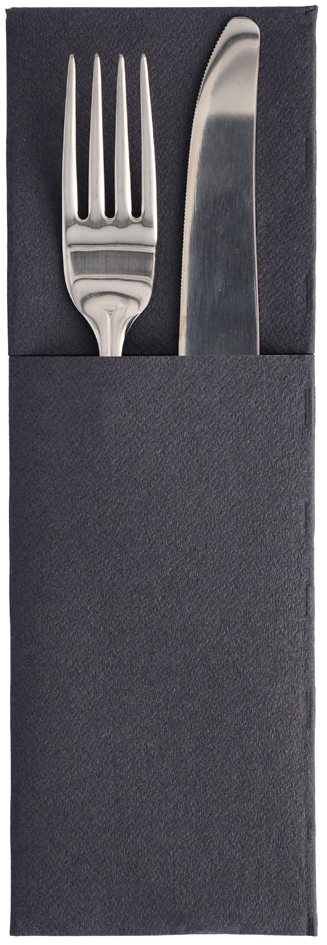 PAPSTAR Serviette pochette 'ROYAL Collection', noir
