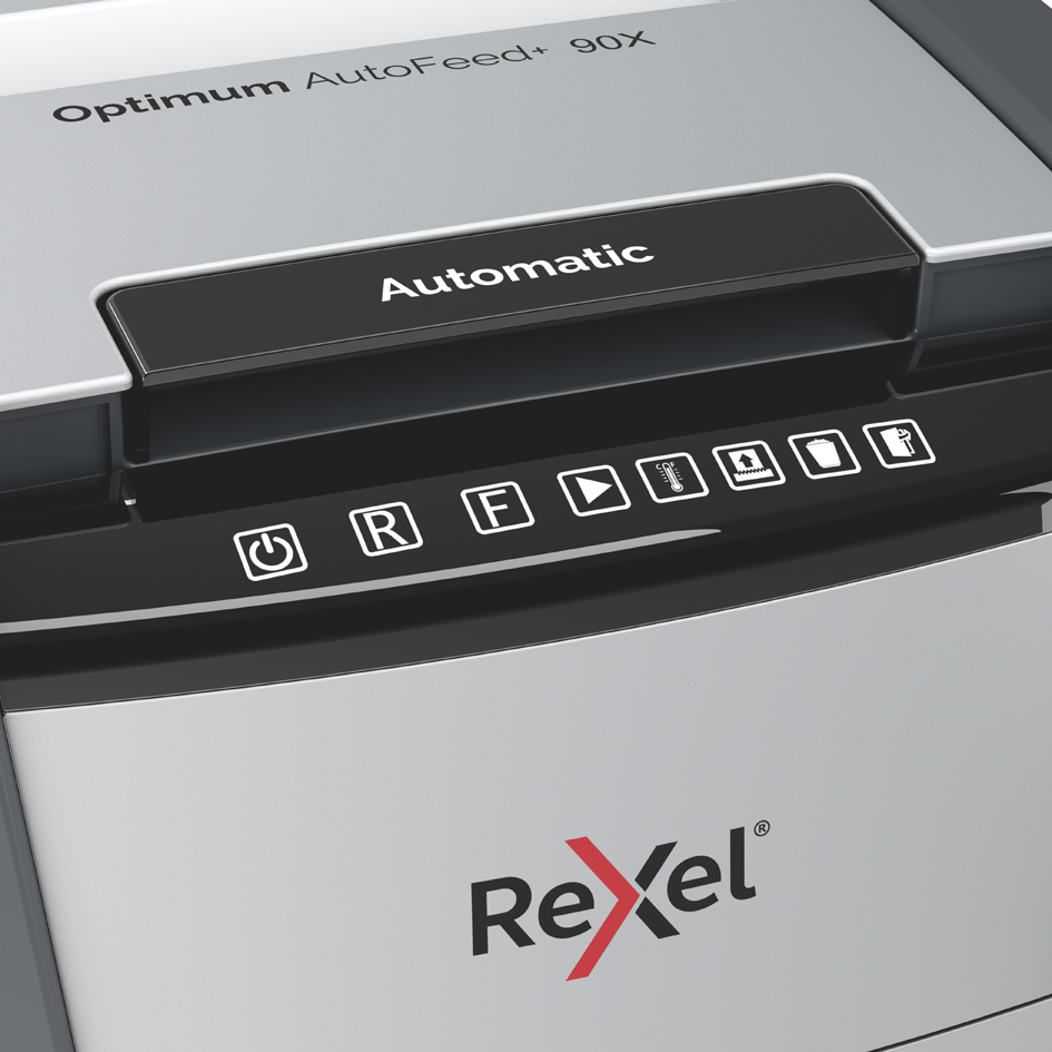 Destructeur de documents Optimum AutoFeed+ 90X, vue d'en haut