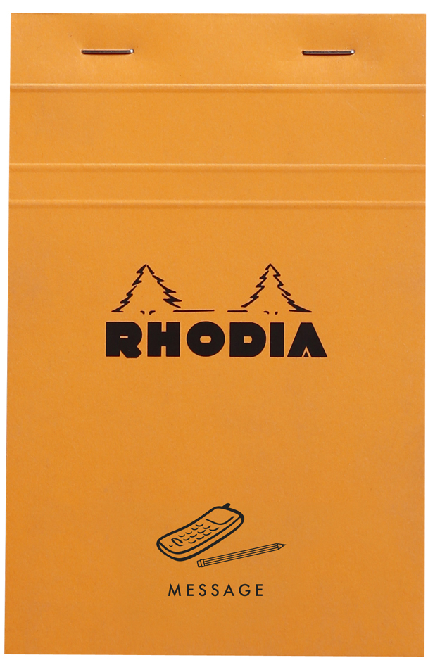 RHODIA Bloc No.140 'MESSAGE', 110 x 170 mm, orange
