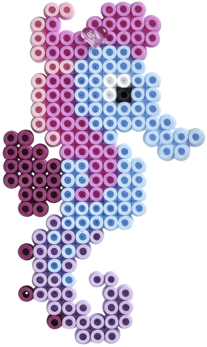 Visuel de référence : utilisation des perles à repasser midi "Sirènes"