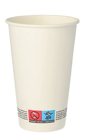 STARPAK Gobelet en carton 'To Go', 0,3 l, blanc