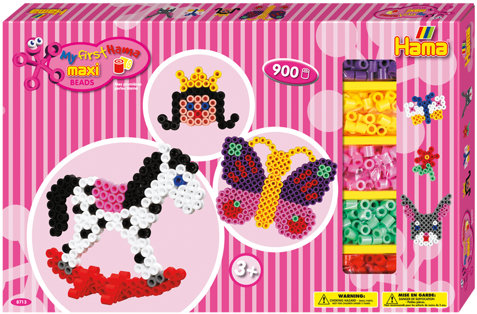 Hama Perles à repasser maxi 'filles', coffret cadeau