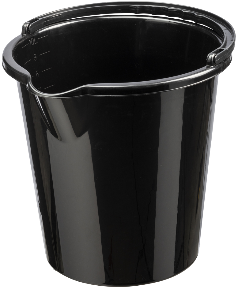 plast team Seau 'VANCOUVER', rond, 10 litres, noir