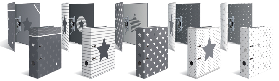 HERMA Assortiment de classeurs à levier à motifs 'Stars'