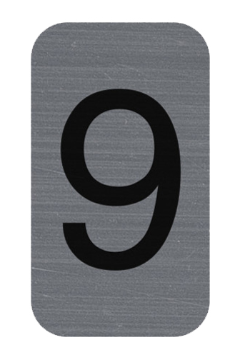 EXACOMPTA Plaque de signalisation chiffres '9', 25 x 44 mm