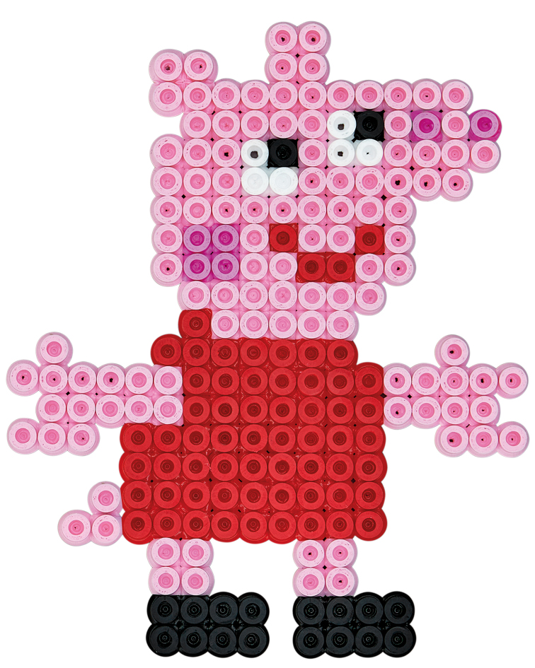 Visuel de référence: utilisation Perles à repasser midi "Peppa Pig"