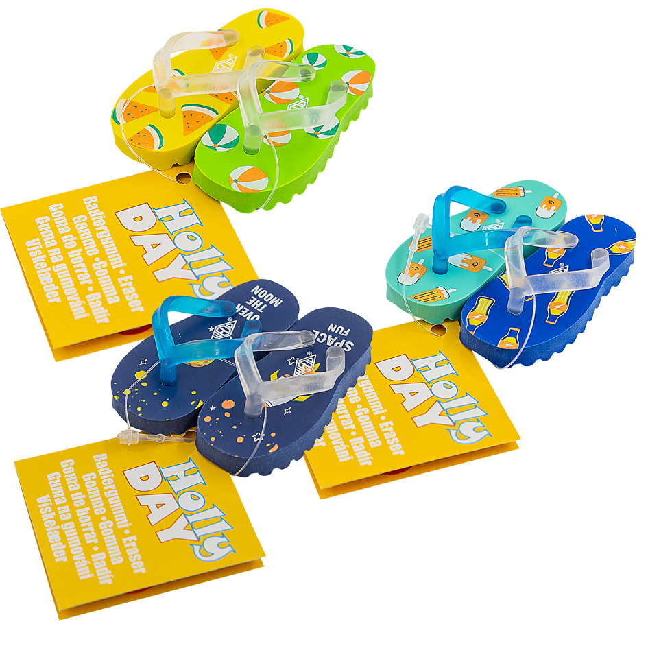 Gomme en plastique Flip Flop "HOLLYDAY", par paires