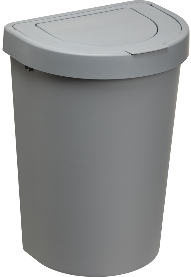 plast team Poubelle SEATTLE, 25 litres, argent