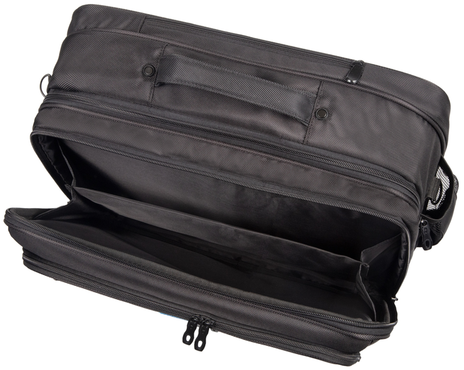 Valise business pour ordinateur portable rPET BORNEO, ouvert