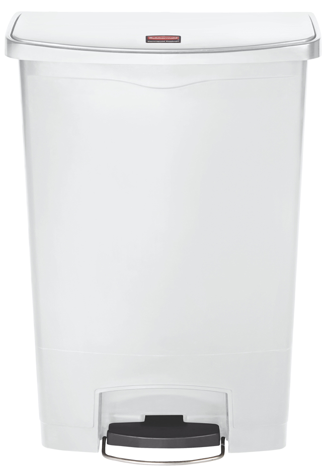 Collecteur à pédale Slim Jim, 90 litres, blanc