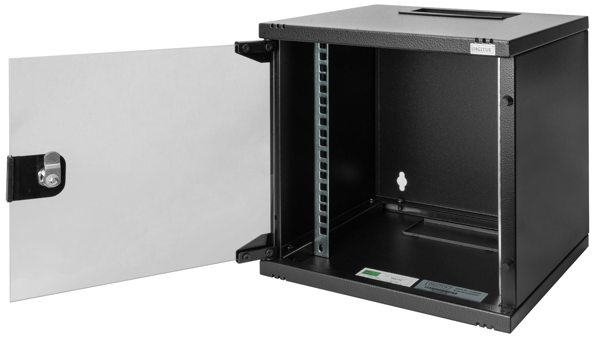 Coffret mural 10", 6 U, noir