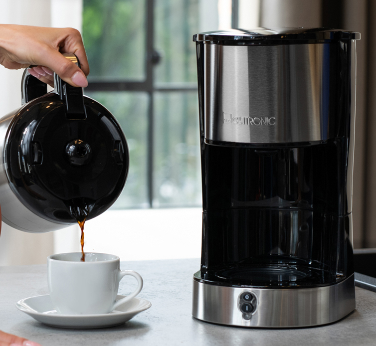 CLATRONIC Machine à café thermos KA 3805, argent / noir