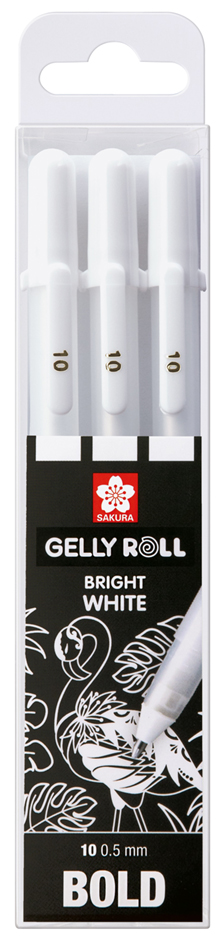 Stylo roller à encre gel Gelly Roll Bright White "Bold"