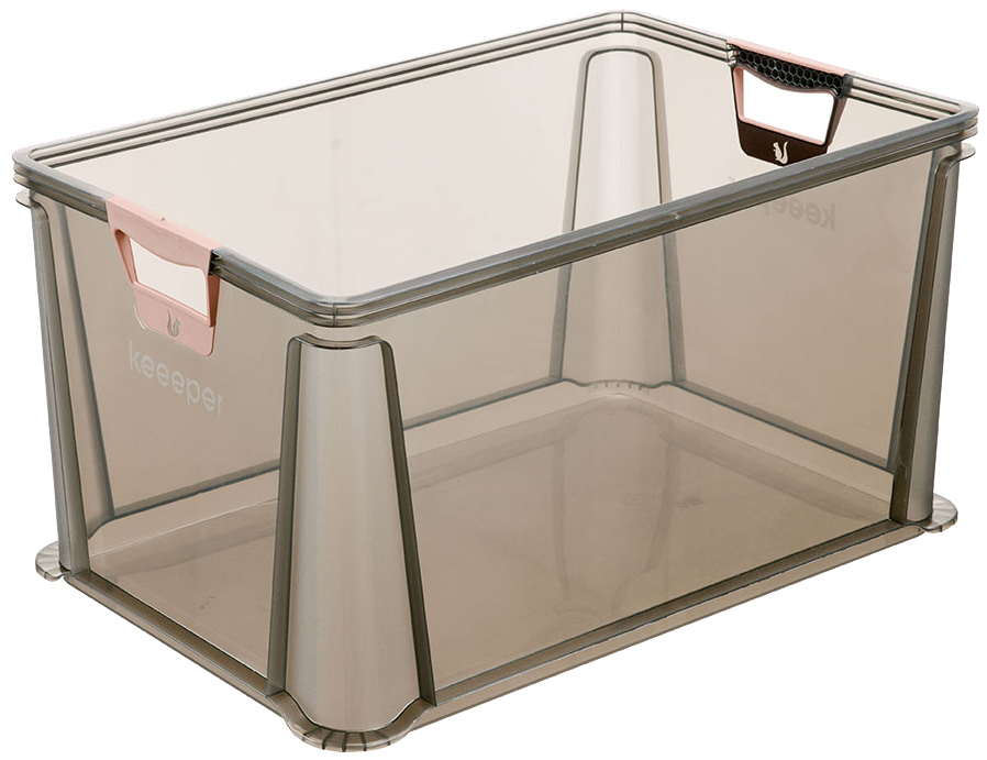 keeeper Boîte de rangement 'luis', 64 L, gris translucide