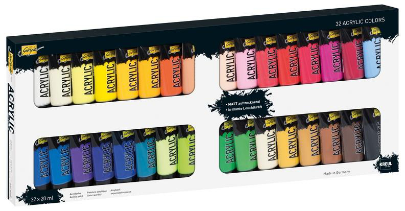 KREUL Peinture acrylique SOLO Goya Acrylic, 20ml, kit de 32