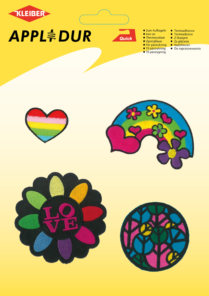 KLEIBER Assortiment d'applications 'Lovely Heart', 5 motifs