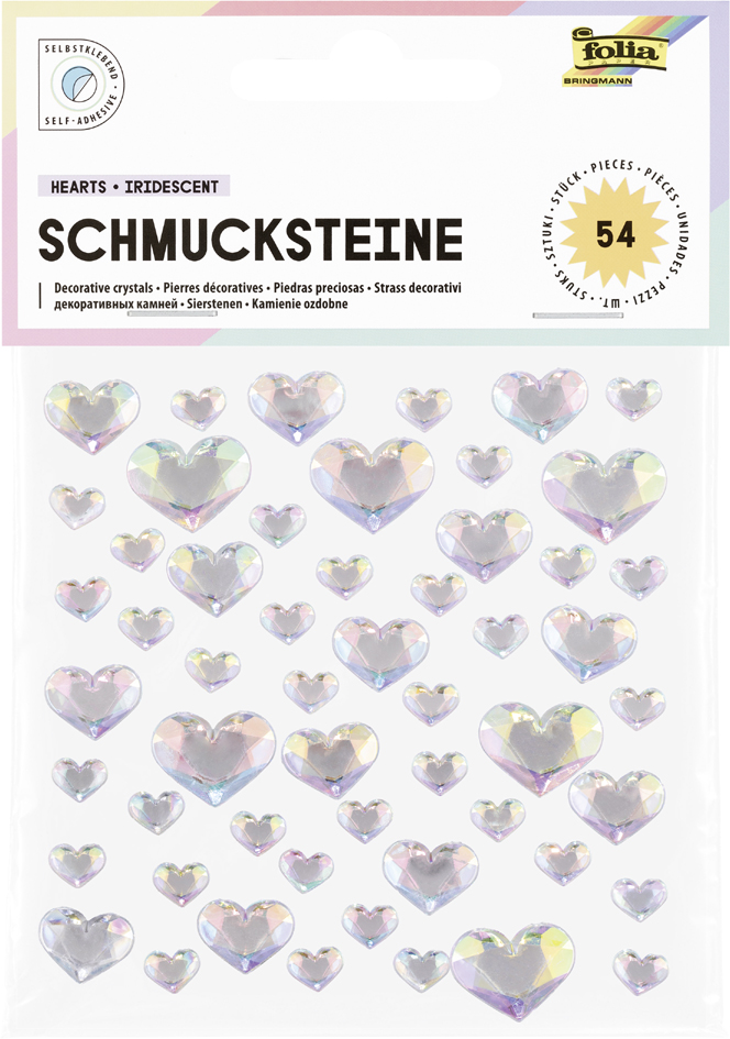 folia Pierre décorative HEARTS IRIDESCENT, autocollant