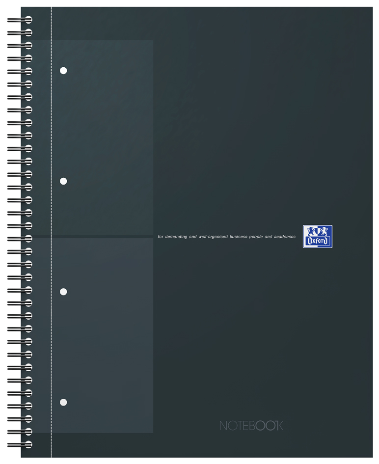 Oxford International Cahier NOTEBOOK, A4, ligné, noir