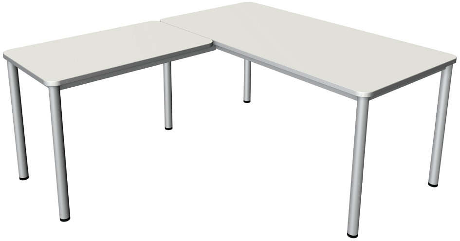 kerkmann Bureau PRIME avec extension, (L)1.600 mm, blanc