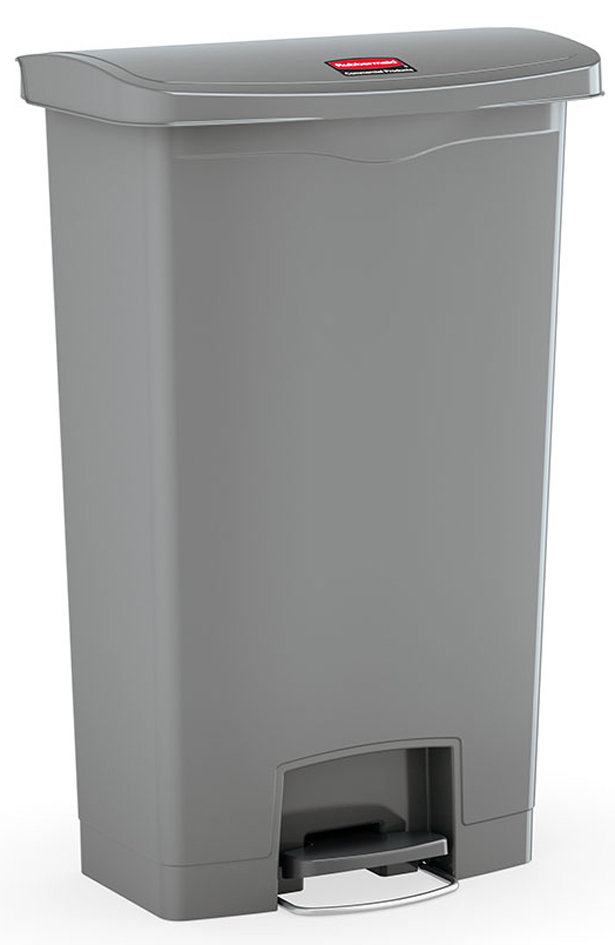 Collecteur à pédale Slim Jim, 50 litres, gris