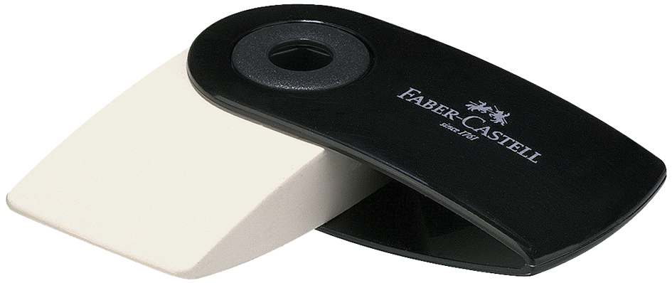 FABER-CASTELL Gomme en plastique 'SLEEVE MINI', noir