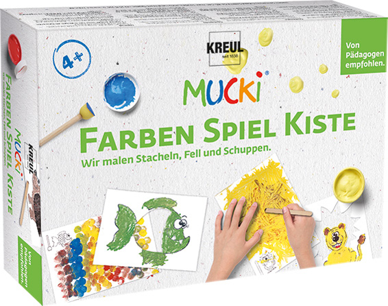 KREUL Gouache aux doigts 'MUCKI', kit de peinture pour jouer