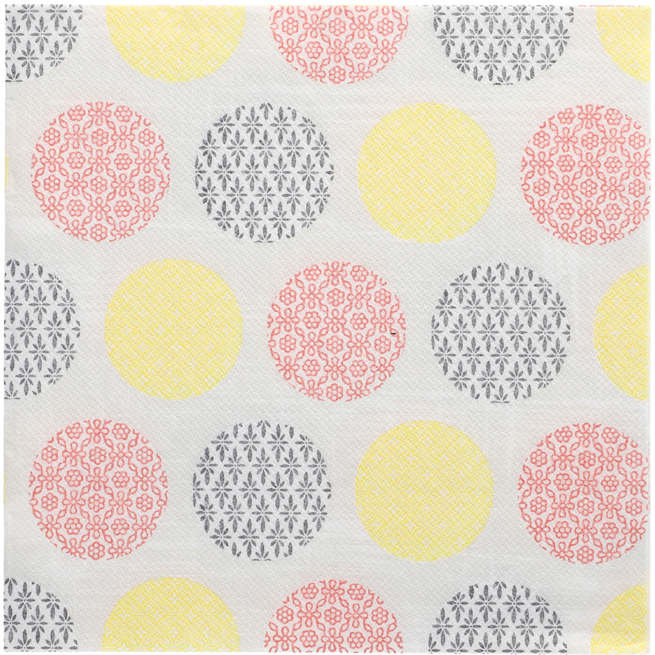 PAPSTAR Serviette à motif 'ROYAL Collection Rococo', jaune/