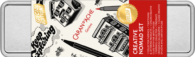 CARAN D'ACHE Set créatif nomade 'RYLSEE', 8 pièces