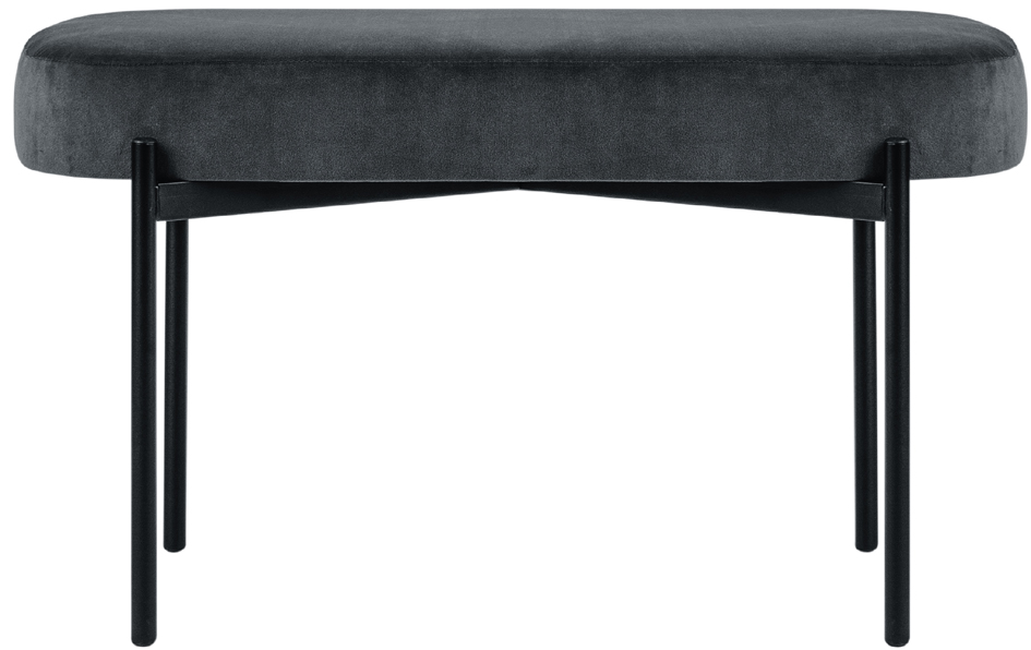 PAPERFLOW Banc oval GAIA, taille M, habillage velours