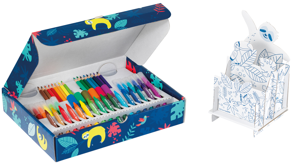 Kit de coloriage COLORING KIT, 50 pièces, ouvert