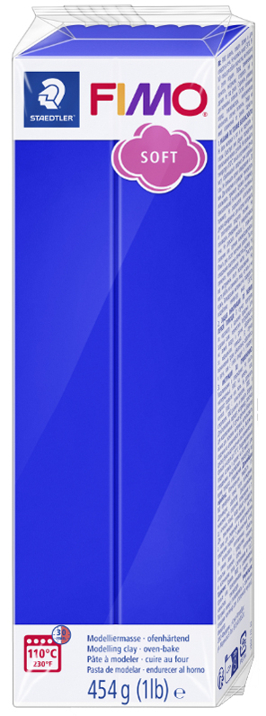 FIMO SOFT Pâte à modeler, à cuire, bleu brillant