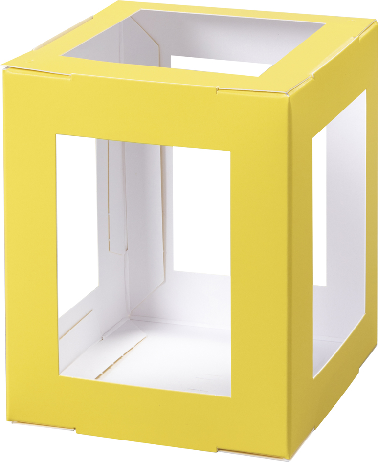folia Pièces en carton pour lanterne, 135x135x180 mm, jaune