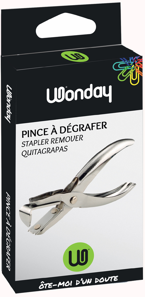 Pince à dégrafer, emballage