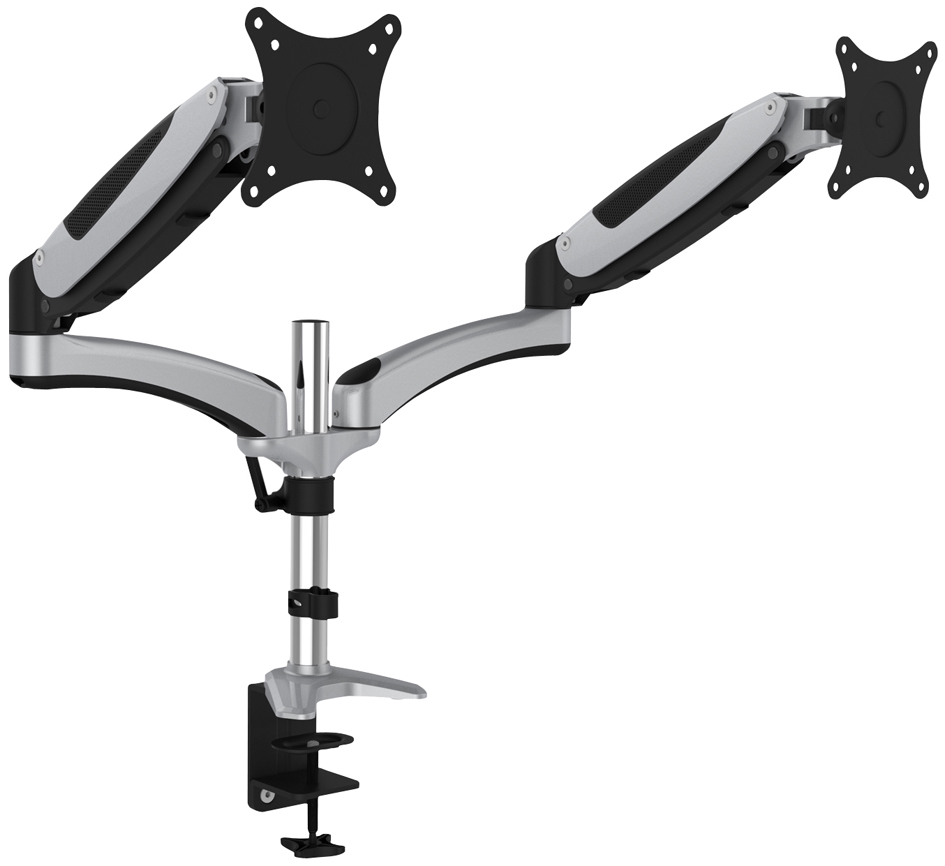 DIGITUS Support double écran LCD/LED, avec pince