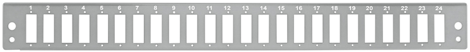 LogiLink Façade pour tiroir optique 19' 24 ports, gris clair