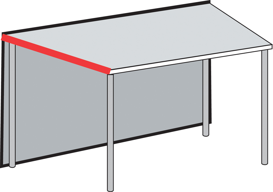 kerkmann Pièce de table Atlantis, oblique d'un côté