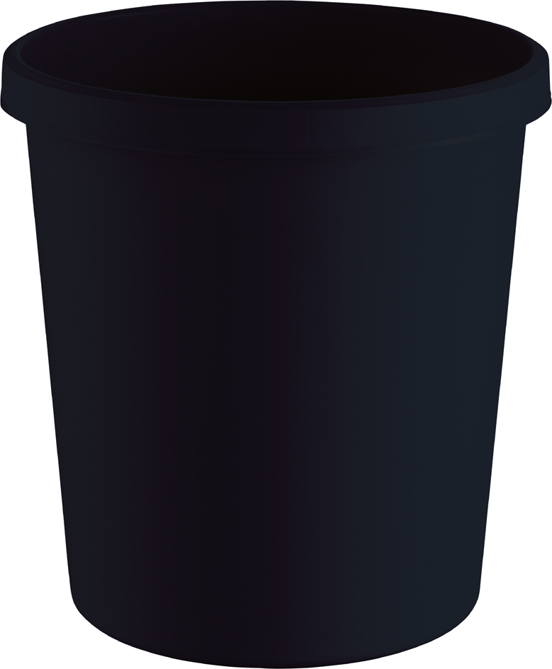 helit Corbeille à papier 'the green german', 18 L, noir