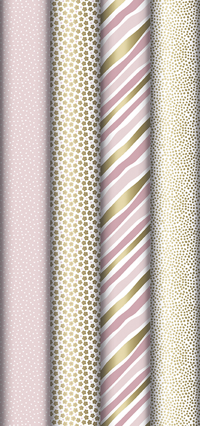 Présentoirs - papiers cadeau, motifs