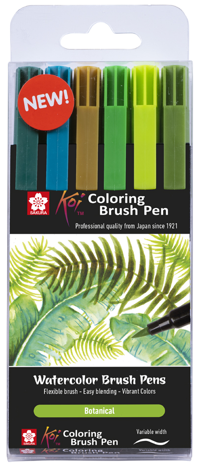 SAKURA Feutre pinceau Koi Colouring Brush Pen 'Botanical'
