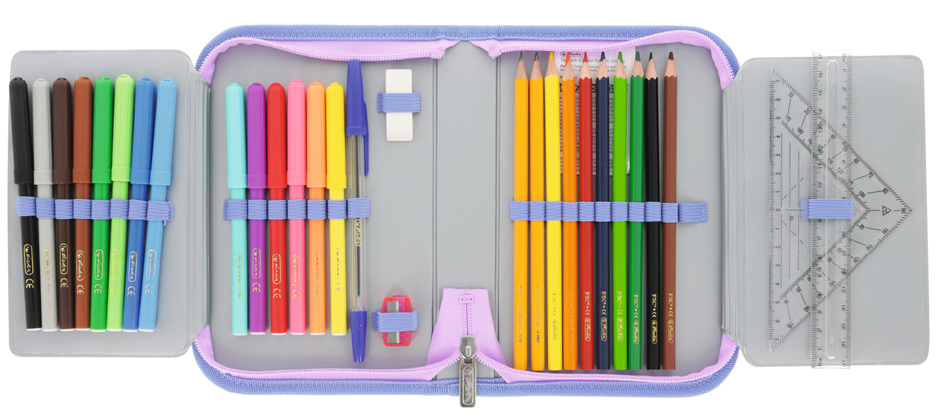Étui scolaire "Mystic Mermaid", ouvert