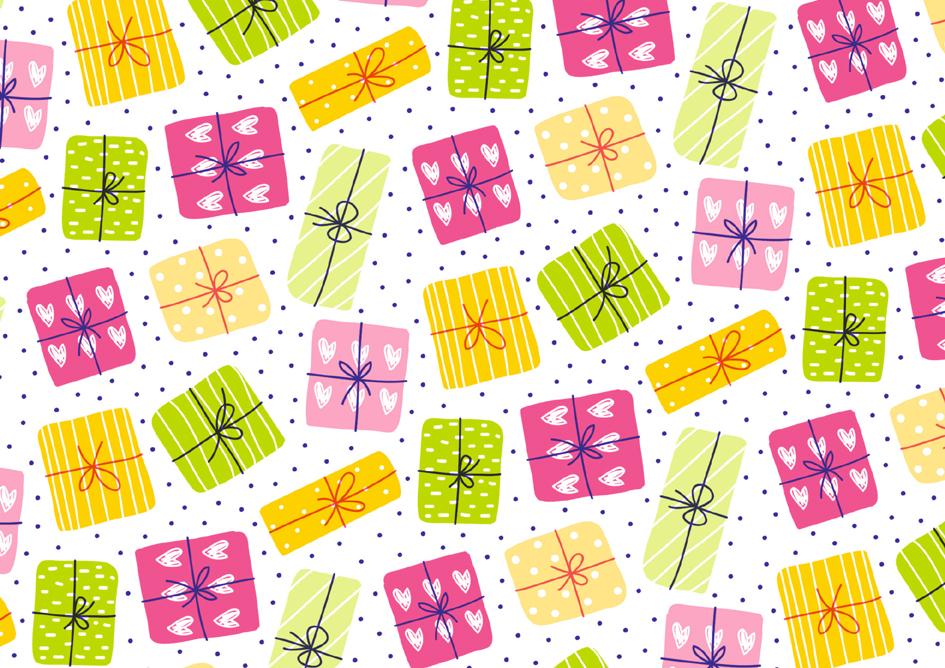 SUSY CARD Papier cadeau 'Cadeaux multicolores', sur rouleau