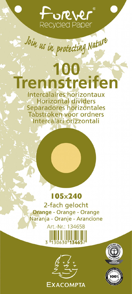 Visuel de référence: Fiches intercalaires trapézoïdales 105 x 240 mm