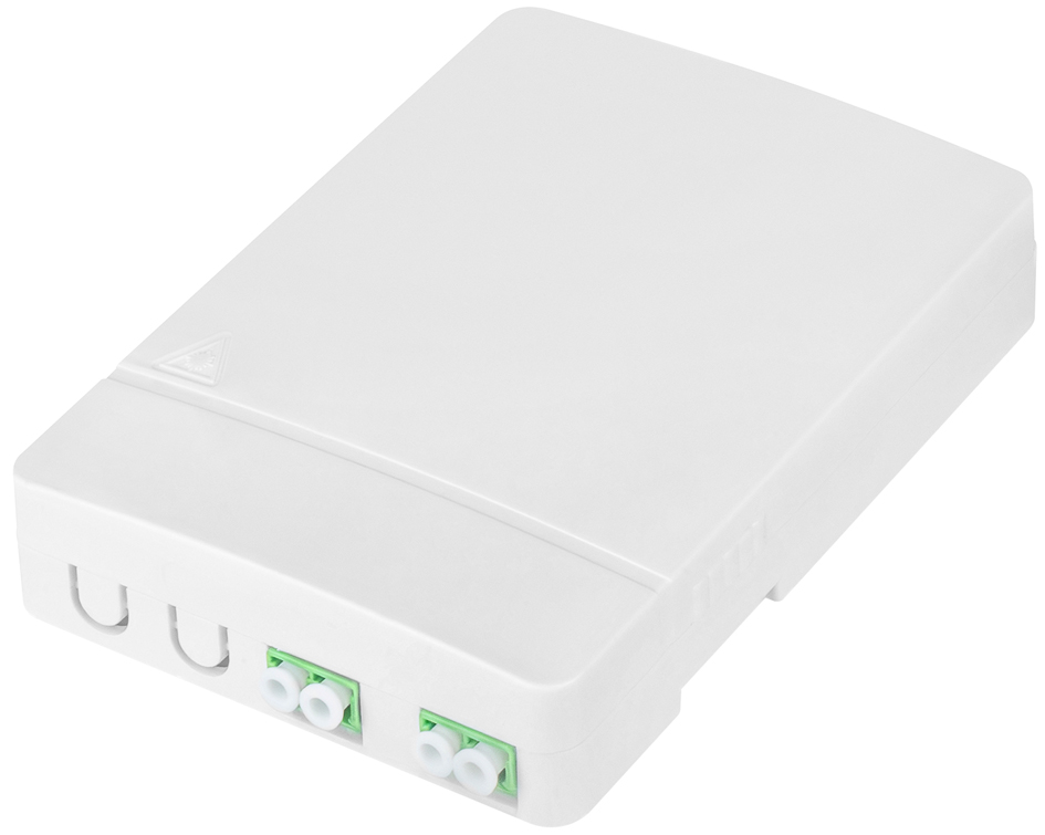 DIGITUS Boîtier FTTH, 2x LC/APC DX femelle, blanc