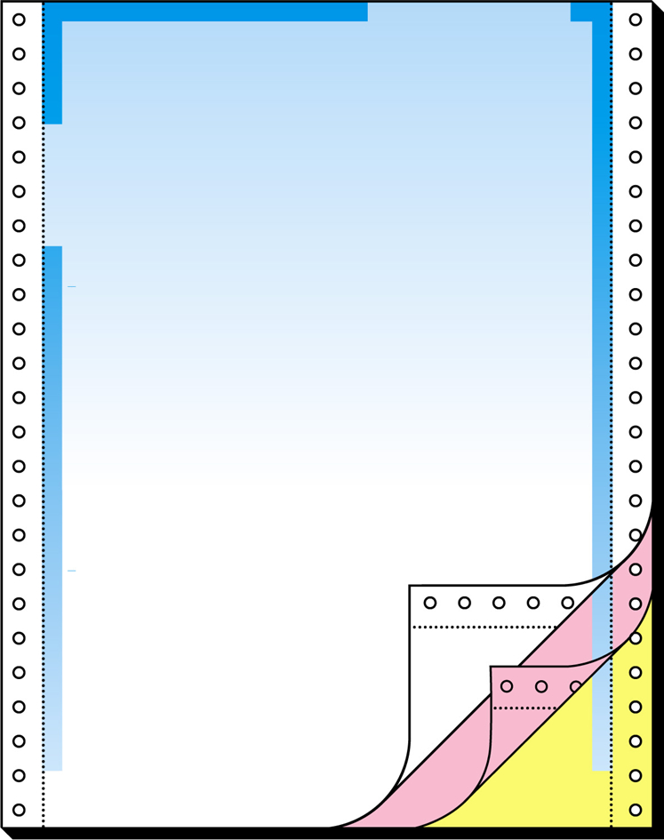 Papier listing multi-pli de couleur